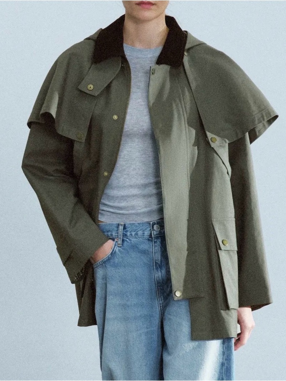 NWT Zara Hoodie Trench Coat